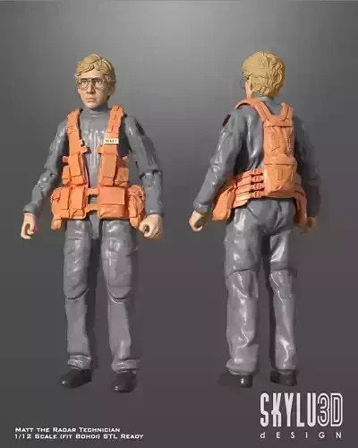 Matt the Radar Technician Kit (Custom Fit Bodhi Rook Body) for 6″ (1:12) Figure