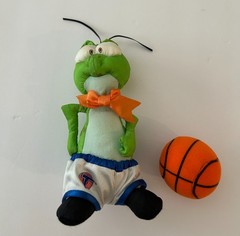 Vintage 1996 Bang Space Jam Green Monstars Plush Playmate Toy 100% Complete