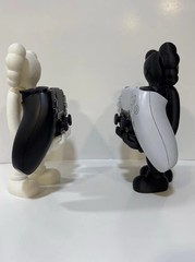 2 Game Console Controller Stands home, decor, display, art, black, and white