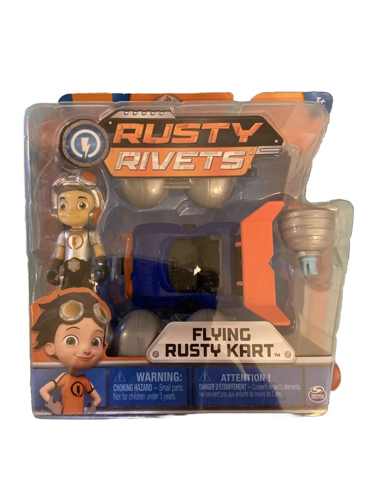 Rusty Rivets Flying Rusty Kart Build With Standing Figure for Ages 3 And Up Toy