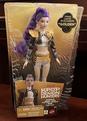 KPop Demon Hunters HUNTR/X “Golden” Rumi Doll and Jinu Soda Pop Doll.