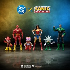 DC X Sonic Action Figure Multipack: Sonic as The Flash & The Flash – 2.5″ & 5″