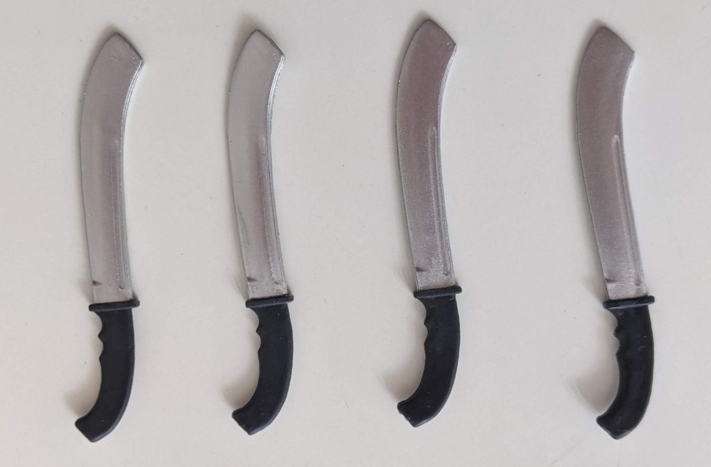 4x GI Joe Classified Zanya CURVED KNIFE MACHETTE Custom Fodder Marvel Legends