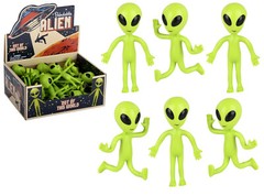 Bendable Rubber Neon Green Aliens – 24 Pack. (4″) Action Figures Bendable UFO
