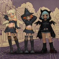 Peach Riot Witchy Punk 130mm Collectible Figure Set with Gigi Poppy Frankie Doll