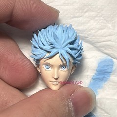 1/12 Custom Jujutsu Kaisen Satoru Gojo Head Sculpt for 6″ Vtoys Romankey Figure