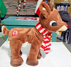 Rudolph the Red Nosed Reindeer 50 Years & Still Glowing Sings & Lights Up -Plush