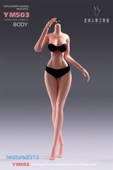 YM503 1/6 Medium Breast Thin Waist Girl 12″ Female Action Figure Body Hands Foot