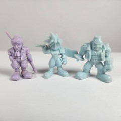 Lot of 3 Final Fantasy VII Rubber Eraser Keshi Mini Figures 1997 Bandai