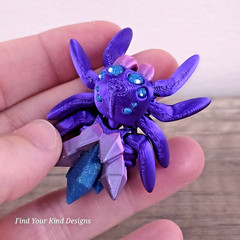 Crystal Spider 3D Printed Articulated Flexi Fidget Toy Gift – 2″ Long