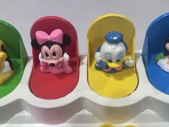 Vintage Disney Mattel Mickey Mouse Friends Pop-Up Baby Toy Poppin Pals