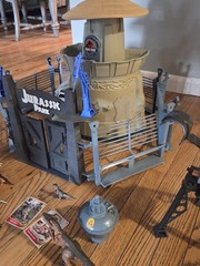 Kenner 1993 Jurassic Park Command Compound Vtg Play Set Mixed Set & 5 Dinos Read