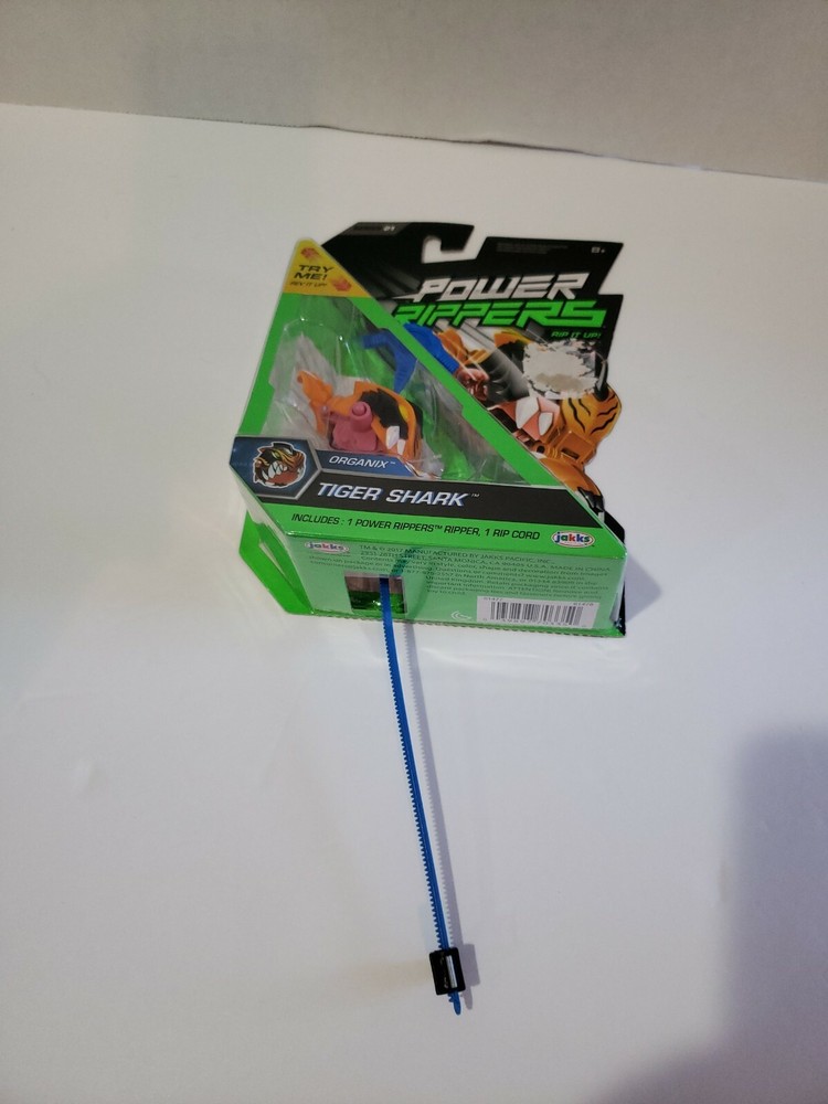 Jakks Power Rippers TIGER SHARK Organix Series 1 Figure. Rip It Up! NEW