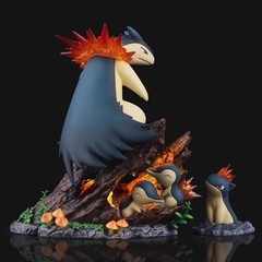 Pokemon Typhlosion Quilava Cyndaquil Figure 13cm PVC Action Statue Model Toy