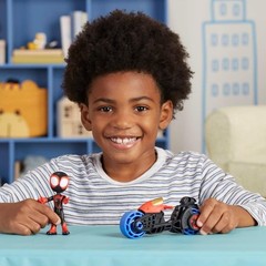 Miles Morales Action Figure with Toy Motorcycle, Preschool Toys, Ages 3 and Up