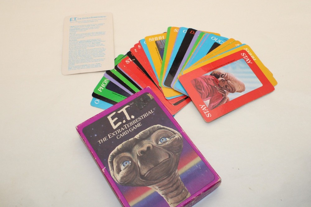 Vintage 1982 Parker Brothers E.T. Extra Terrestrial Card Game – complete in box