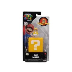 Jakks Pacific Cat Super Mario Bros Movie 1.25 in Mini Figure w/ Question Block