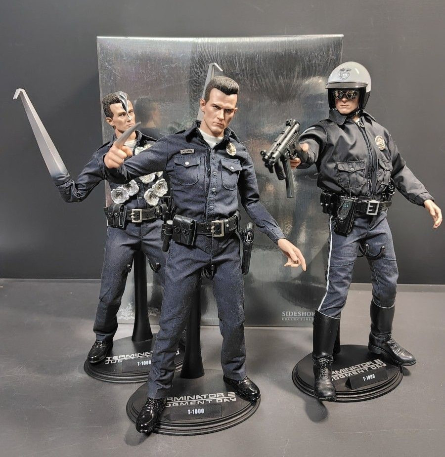 Hot Toys Terminator T-1000 3‑Figure Set 1/6 Movie Masterpiece