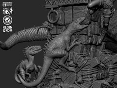 3D Printed Fan Art Tomb Raider Diorama by Wicked