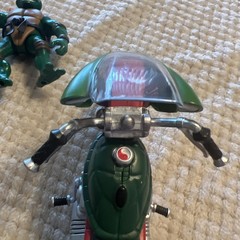 Lot Of 3 Vintage Playmates TMNT Ninja Turtles Action Figures & Motorcycle 2002