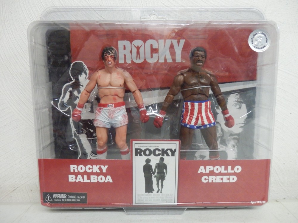 NECA REEL TOYS MGM ROCKY BALBOA APOLLO CREED 2 PACK TOYS R US EXCLUSIVE NEW #12