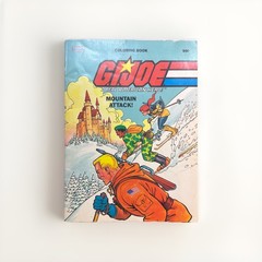 Mountain Attack Vintage GI Joe Coloring Book 1984 3 Pages Colored On