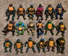 Vintage TMNT Action Figure Lot Of 18 (See Description)