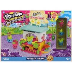 SHOPKINS KINSTRUCTIONS Flower Stand, Brand New, 128 PIECES BUILDING SET, AGES 6+