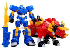 Toys MiniForce Super Dino Power FORCE TRIG Triceratops Rider Robot Knight Figure