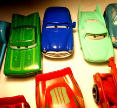 Disney Pixar Cars Plastic Toy Lot Of 8 Plus VW Diecast Flower Beetle & Small Car