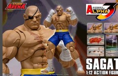 Storm Arena Street Fighter Alpha 3 Sagat 1:12 Action Figure Alt Heads Hands