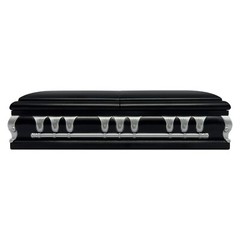 Deluxe Black Casket for WWE & AEW Wrestling Action Figures with Removable Base