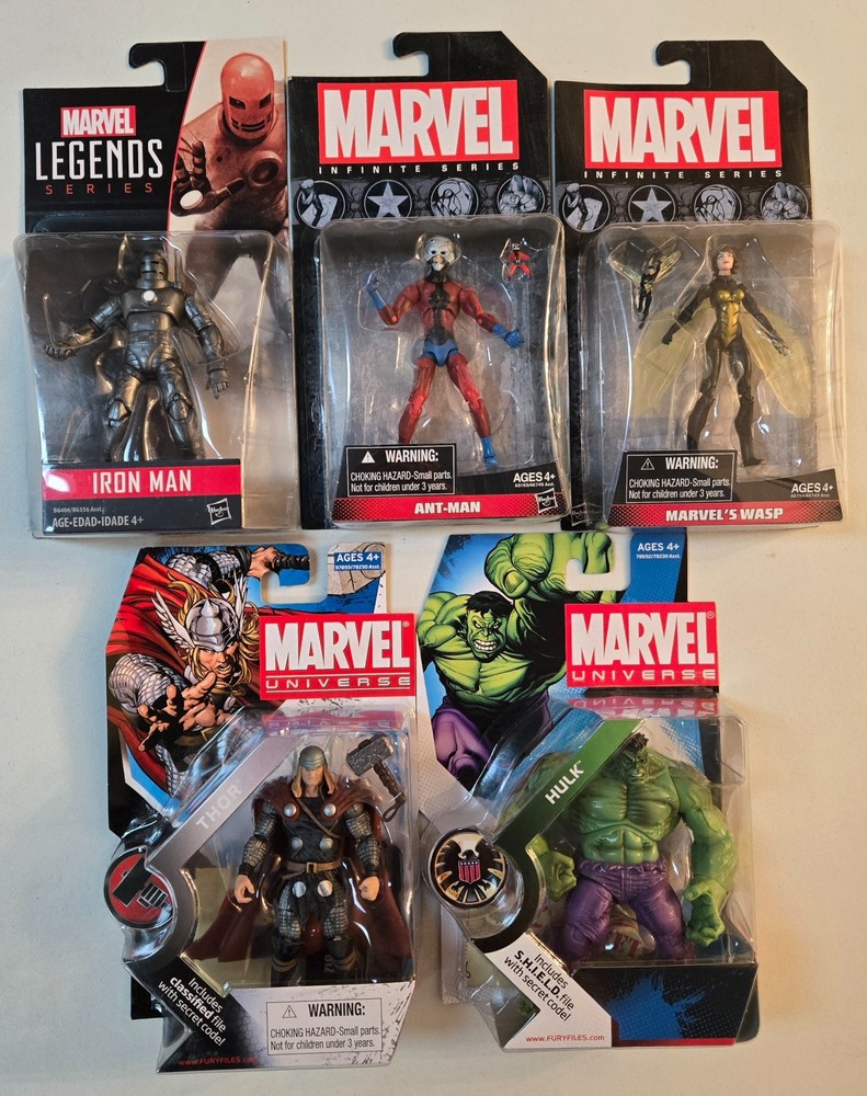 Marvel Figure 3.75″ Original Avengers Iron Man Thor Ant-Man Wasp Hulk