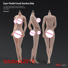 1:6 Pale Skin Large Bust Breast Flexible Female Seamless Body Figure Body Toy