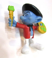 Vintage 2011 Painter Smurf 3″ McDonald’s Movie Action Figure 10 Smurfs Artist