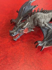 Schleich Black w/ Red Belly Winged Night Fighter Dragon 8″ Movable Maw