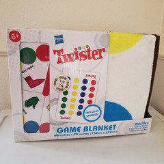 Hasbro Twister Game Blanket 60″x90″ Classic Party Activity Game with Spinner NEW
