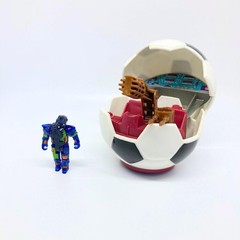 Vintage 1989 Computer Warriors Soccer Ball Trophy with Null Action Figure