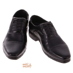 1/6 Scale Black Men Business Leather Shoes for 11.5”Soldiers Male Figure Rubber