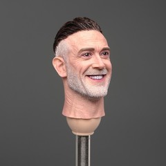 1:6 Male Actor Head Sculpt Carved Model Fit 12” Soldier Action Figure Body Toys