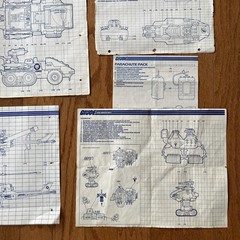 GI Joe 1982 Blueprints, Catalogs, Paperwork Conquest Snow Cat Tomahawk Lot 14