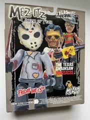2002 Cinema Of Fear Jason Freddy Leatherface Mini Figures Horror Mezco Mez Itz