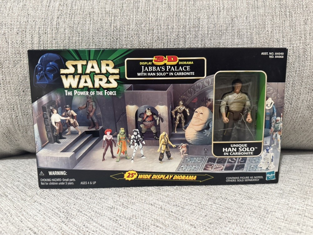 Vintage Star Wars 3-D Diorama Jabba’s Palace Han Solo In Carbonite NIB 1998