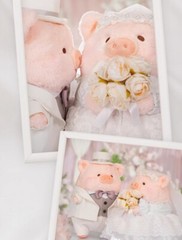 Lulu The Piggy Wedding Western Wedding 11in Stuffed Toy Wedding Souvenir HOT!