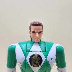 POWER RANGERS MMPR Flip-Heads Lot of 5 RED BLACK BLUE Complete & GREEN PINK Near