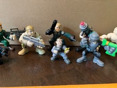 Indiana Jones Gi Joe Combat Adventure Heroes figures mechanic swordsman skeleton