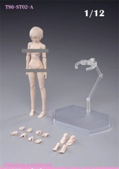 86TOYS T86-ST02-A 1/12 Pale Skin Medium Bust 6″ Female Figure Head Body Dolls