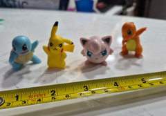 Pokemon Action Figures Pikachu , Charmander Squirtle and Jiggepuff Bundle of 4