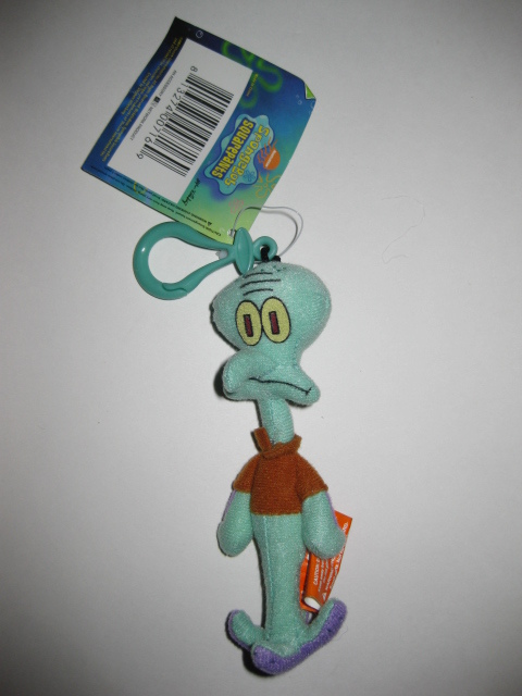 ** R@RE ** Squidward 5″ Plush Key-Chain Clip-On BRAND NEW