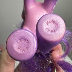 My Little Pony Set Of 4, 2 Little & 2 Large Years- 2003, 2005, 2008 Glitter MLP